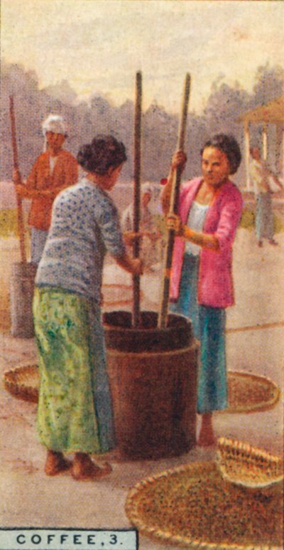 Café, 3. Descascarado de los granos, Java de Unbekannt