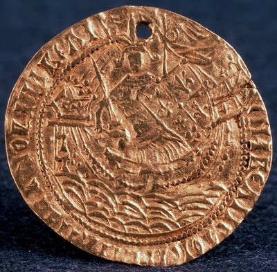 Moneda Korabelnik del Zar Iván III, Reverso: Gobernante en su barco, 1471-1490 de Unbekannt