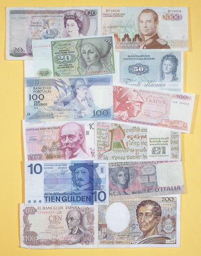Colección de billetes europeos de finales del siglo XX de Unbekannt