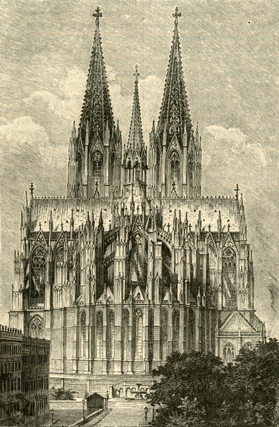 Catedral de Colonia, desde el Este, 1890 de Unbekannt