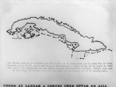 Colón cuando Cortés llegó a Cuba, siglo XV, 1920s de Unbekannt