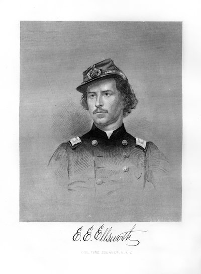 Coronel Ephraim Elmer Ellsworth, soldado estadounidense, 1872 de Unbekannt