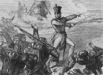 Carga del Coronel Fitzgerald en San Sebastián, c1880 de Unbekannt