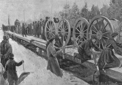 Tropas Coloniales para Sudáfrica, 1900: Artillería Canadiense embarcando en Ottawa, 1901 de Unbekannt