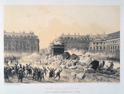 Columna de la Plaza Vendôme, Comuna de París, 16 de mayo de 1871 de Unbekannt