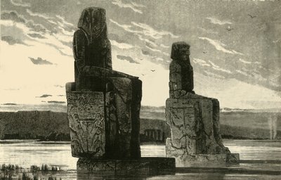 Estatuas colosales en Tebas, 1890 de Unbekannt
