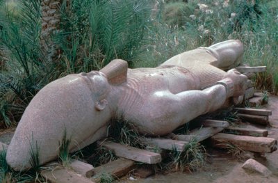 Estatua colosal de Ramsés I in situ, Menfis, Egipto, siglo XIII a.C. de Unbekannt