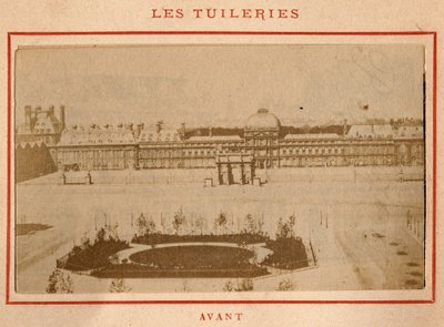 Comuna de París (1871): vista del Palais des Tuileries en París antes del incendio de mayo de 1871. de Unbekannt