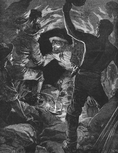 Finalización del túnel de San Gotardo bajo los Alpes, 1880 de Unbekannt