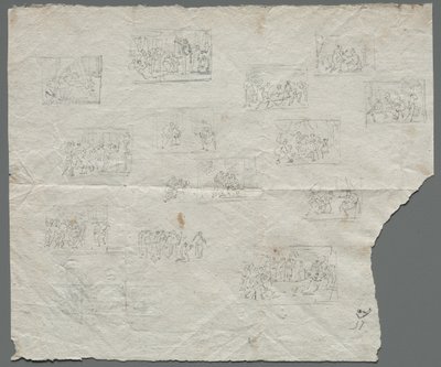 Bocetos compositivos después de Rafael y otros artistas recto, c. 1800 de Unbekannt
