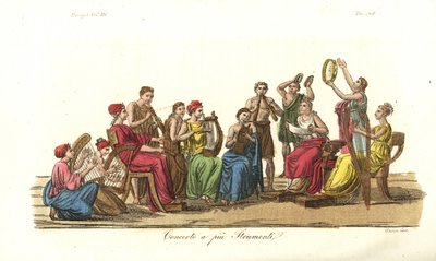 Concierto con muchos instrumentos, antigua Grecia de Unbekannt
