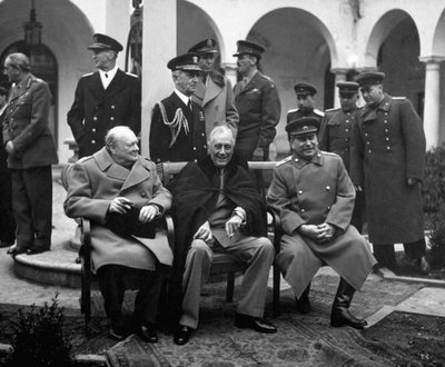 Conferencia de los líderes aliados, Yalta, Crimea, URSS, febrero 1945 de Unbekannt