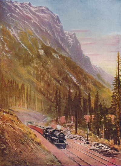 Túnel de Connaught, en las Montañas Selkirk. Ferrocarril del Pacífico Canadiense, 1926 de Unbekannt