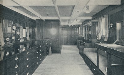 Centro de control del Empress of Britain, sala de cartas y timonera, 1936 de Unbekannt