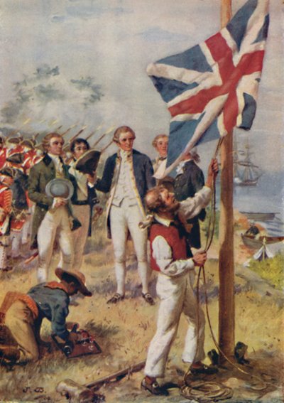 Cook tomando posesión de Australia, 1923 de Unbekannt
