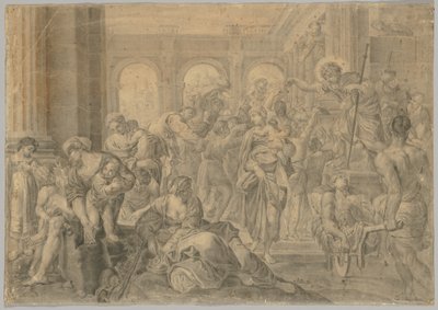 Copia de San Roque dando limosna de Annibale Carracci de Unbekannt