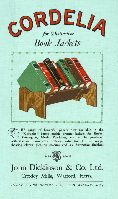 Cordelia para cubiertas de libros distintivas, 1928 de Unbekannt