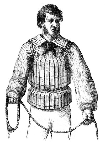 Cinturón salvavidas de corcho, 1866 de Unbekannt