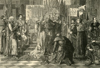 Coronación en Cracovia de Luis I de Hungría como Rey de Polonia, 1370, 1890 de Unbekannt