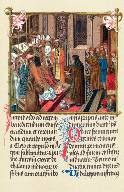 Coronación del Rey Alejandro I de Polonia por el Arzobispo de Gniezno, Cracovia, 1501 de Unbekannt