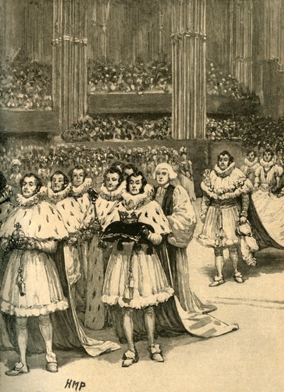 Coronación del Rey Guillermo IV: la procesión real, Abadía de Westminster, Londres, 1830 c1890 de Unbekannt
