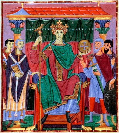 Coronación de Otto III, rey alemán, c. 998 de Unbekannt