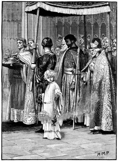 Coronación de Ricardo I en la Abadía de Westminster 1189, c1880 de Unbekannt