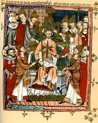 Coronación de un rey, principios del siglo XIV, 1893 de Unbekannt