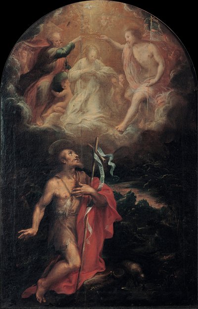 Coronación de la Virgen con San Juan Bautista de Unbekannt