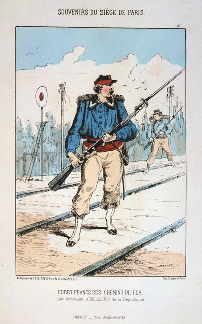 Cuerpos Francos del Ferrocarril, Sitio de París, 1870-1871 de Unbekannt
