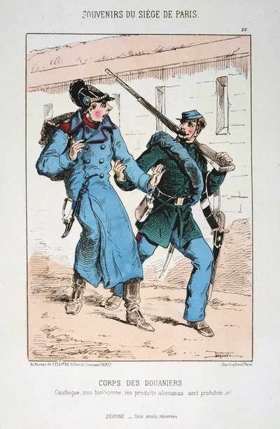 Cuerpo de Aduaneros, Sitio de París, Guerra Franco-Prusiana, 1870-1871 de Unbekannt