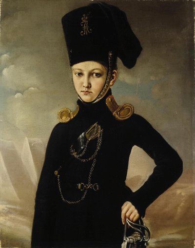 Cosaco del 1er Regimiento de Cosacos Montados Conde M.A. Dmitriev-Mamonov, Primer cuarto del siglo XIX de Unbekannt