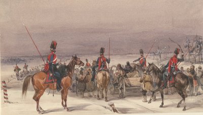 Cosacos escoltando deportados, 1831 de Unbekannt