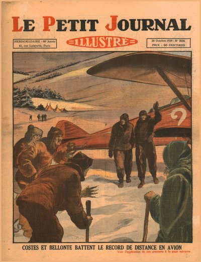 Costes y Bellonte baten el récord de distancia de vuelo, 1929 de Unbekannt