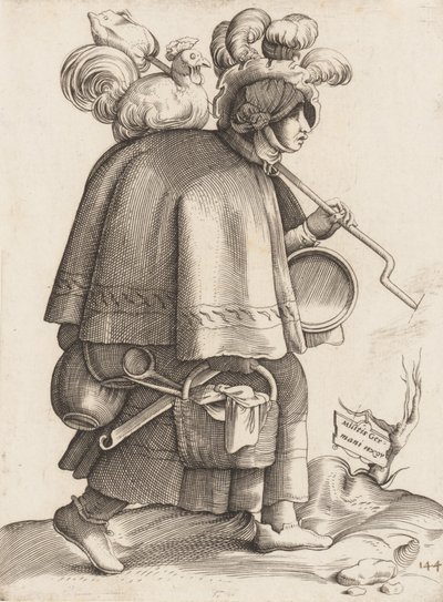 Placa de vestuario: Esposa de un guerrero de Alemania, ca. 1558-70 de Unbekannt