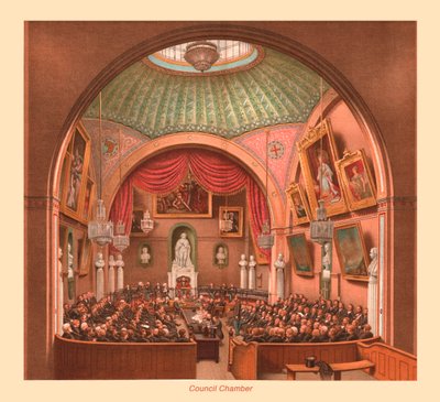 Sala del Consejo, Guildhall de Londres, 1886 de Unbekannt