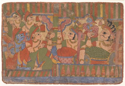 Consejo de Héroes...de un Mahabharata disperso Grandes Descendientes del Mahabharata, ca. 1800 de Unbekannt