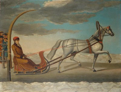 Conde Alexey Grigoryevich Orlov de Chesma en un trineo tirado por caballos, 1778 de Unbekannt
