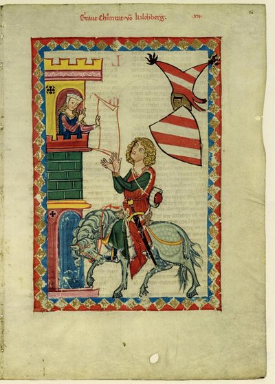 Conde Konrad von Kirchberg del Códice Manesse de Unbekannt