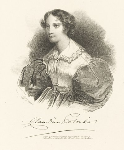 Condesa Klaudyna Claudine Potocka, nacida Dzialynska 1801-1836, c. 1830 de Unbekannt