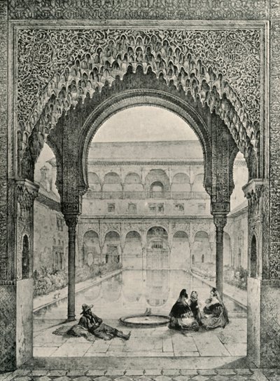 Corte del estanque de peces, siglo XIX, 1907 de Unbekannt