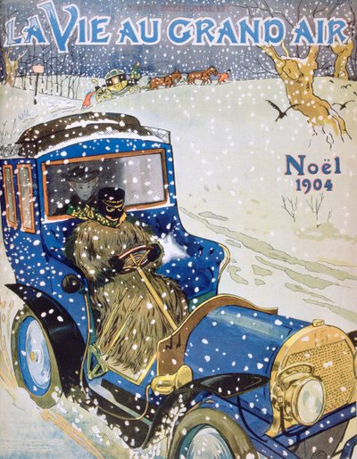 Portada para el número de Navidad de la revista La Vie au Grand Air, 1904 de Unbekannt
