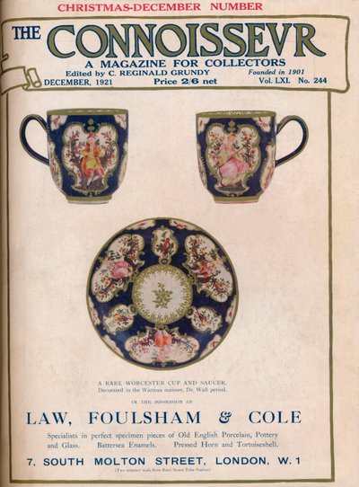 Portada de The Connoisseur, diciembre 1921 de Unbekannt