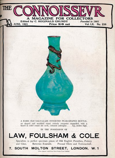 Portada de The Connoisseur, junio de 1921 de Unbekannt