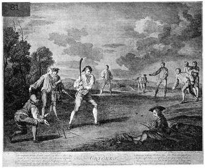 Críquet en 1743, 1912 de Unbekannt
