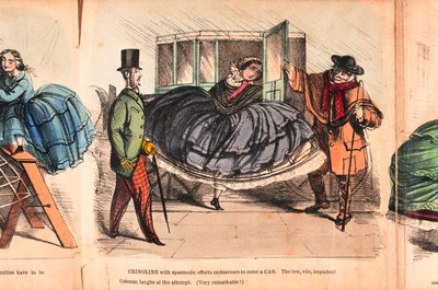Crinolina - sus dificultades y peligros, c. 1860 de Unbekannt
