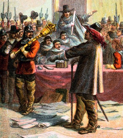 Cromwell disuelve el Parlamento, siglo XVII, c. 1850 de Unbekannt
