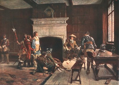 Cromwell en el Blue Boar, Holborn, Londres, 1640, c1883, c1902 de Unbekannt