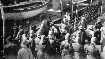 Guerreros Cautivos de Cronje, los Muelles, Paardeberg, Sudáfrica, 1900 de Unbekannt