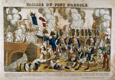 Cruzando el Puente de Arcola, 15 de noviembre de 1796, siglo XIX de Unbekannt